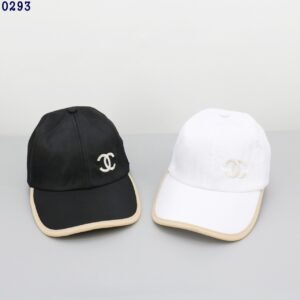 [샤넬] 옆 자수 로* 볼캡 모자