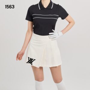 [어뉴] 여자 1563 언발 랩플리츠 스커트 치마