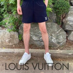 [루이비통] LV 스퀘어 플레이트 쿨 스트레치 스판 하프 숏 팬츠[스탠다드핏]