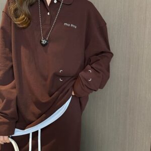 [미우미우] 자수로* PK 루즈핏 롱슬리브 - 수입 Color 코코아 , 그린 Size L , XL 미세오차 +,-1~3cm 가슴,어깨,기장,소매