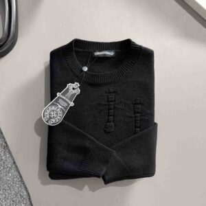 [크롬하츠] 엠브로이더드 크로스 엠보 스웨터 color : 블랙
