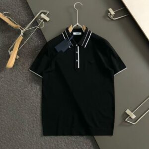 [프라다] 자가드카라 삼각엠보로* 쿨링 니트카라티 Color 블랙. 크림화이트 Size 95. 100. 105. 110