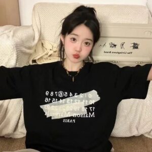 [마르지엘라] 페인트 티셔츠 칼라:Black