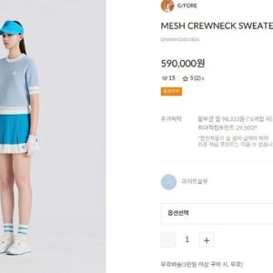 [지포어] 수입 여성 메쉬 크루넥 스웨터 ㆍcolor ㅡ 스카이블루 ㆍsize ㅡ S(55). M(66). L(77)