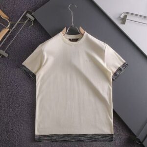 [로로피아나] 배색 레터링 자수로* 코튼 라운드 Color 연베이지. 네이비 Size 95. 100. 105. 110. 115