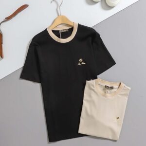 [로로피아나] 클래식 로* 패치 컴포트 반팔 티셔츠 ㆍcolor ㅡ 베이지, 블랙 ㆍsize ㅡ 95. 100. 105. 110. 115