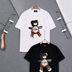 [팬디] 곰돌이 그래 라운드 티셔츠 컬러 ㅡ 화이트. 블랙 사이즈 ㅡ 여성 55~66(M). 77(L). 88(XL)