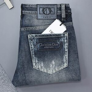 [디올] CD 이니셜 엠보 로* 워싱 데님 팬츠 컬러 : 중청