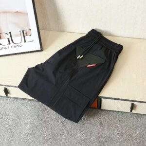 [프라다] 빅패치로* 밴딩 카고 스판팬츠 color 블랙 Size 30. 32. 34. 36