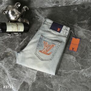[루이비통] LV 오렌지 자수로* 워싱 데님 팬츠