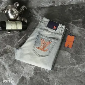 [루이비통] LV 오렌지 자수로* 워싱 데님 팬츠