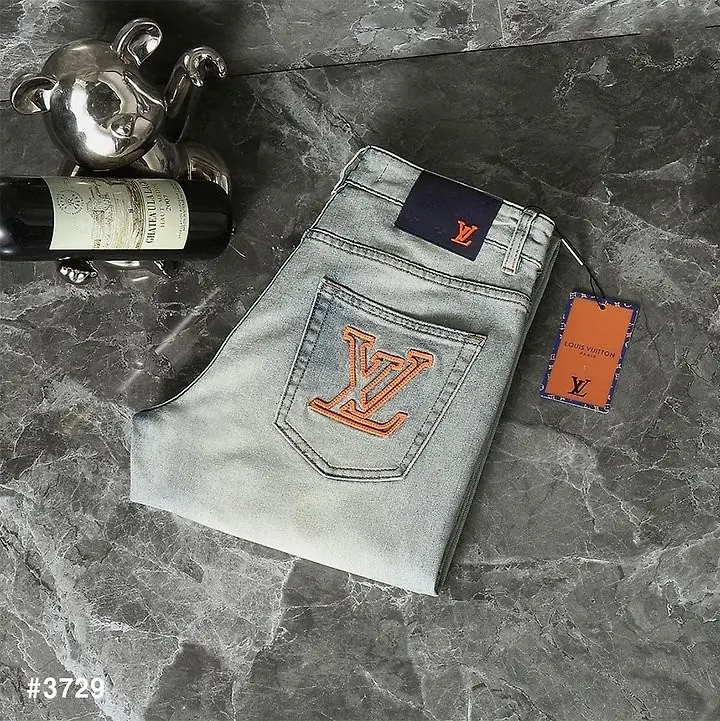 [루이비통] LV 오렌지 자수로* 워싱 데님 팬츠