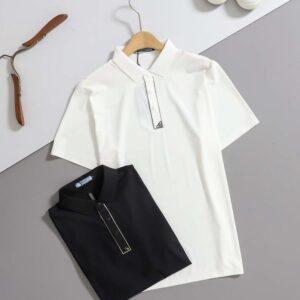 [프라다] 수입 스트라이프 플래킷 카라 반팔 티셔츠 ㆍcolor ㅡ 화이트, 블랙 ㆍsize ㅡ L(95). XL(100). 2XL(105). 3XL(110). 4XL(115)