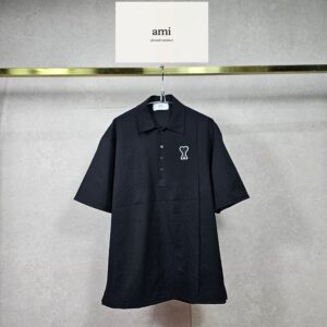[아미] 트임 절개 카라 - FABRIC(소재) : 코튼 75 / 폴리에스테르 25 / 스판텍스5