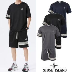 [스톤] 26SS. 컴파스 써클 자수 하프 셋업