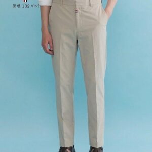 [톰브라운] 쿨 린넨 슬랙스 아이 (132) 네이비 (133) 스펙 키 187cm 78kg L 착용컷