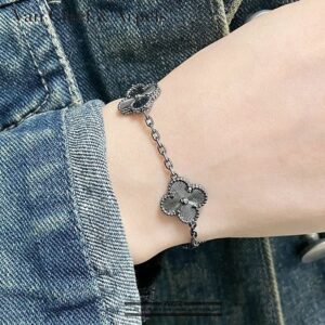 [반클리프] 빈티지 알함브라 5모티브 브레이슬릿 서지컬 스틸 칼라:골드.화이트골드.핑크골드 풀*스 +1.0
