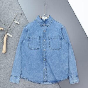 [아미] 하트 클래식 워싱 데님 셔츠 컬러 : 진청, 연청
