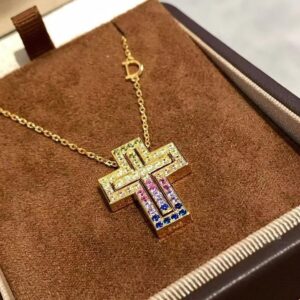 [다미아니] 벨 에포크 크로스 네크리스 컬러:로즈골드 멀티다이아 줄길이: (48cm)길이 조절 가능합니다 펜던트:2,2*1,8 일반박스