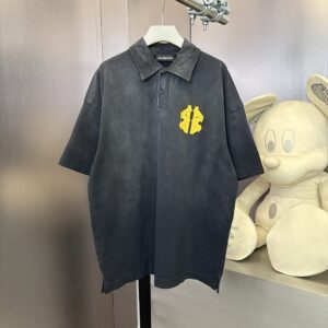 [발렌시아가] 옐로우로고 빈티지 워싱 카라티