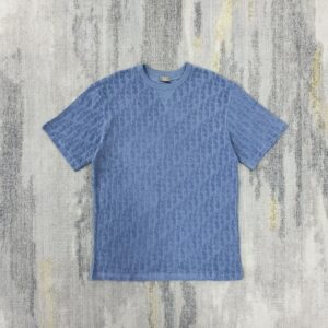 [디올] 오블리크 테리 코튼 반팔티 - 수입 Color 블루 Size FREE