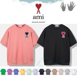 [아미] 양면 PK 오버핏 반팔 핑크 블랙 그린 바이올렛 블루 옐로우 민트 스카이 네이비 차콜 진베이지 연베이지 멜란지 화이트 면