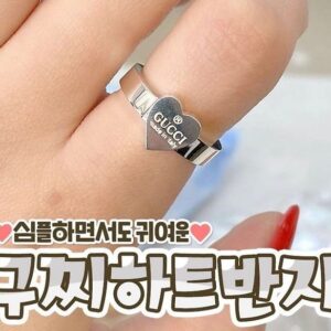 [구찌] 하트반지 5.6.7.8.9호 실버컬러 고강도스텐스틸 변색 알러지없어요~^^