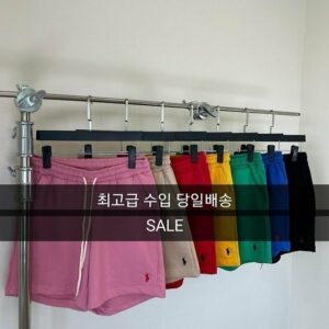 [폴로] 하프 팬츠 미듐 빨강 파랑 그린 노랑 라지 파랑 빨강 분홍 검정 그린 노랑 엑스라지 그린 파랑 블랙 레드 핑크 노랑 투엑스 파랑