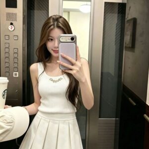 [샤넬] CL 33058 쥬얼리 로* 슬리브리스 탑