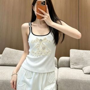 [샤넬] CL 33049 플라워 CC 로* 슬리브리스 탑