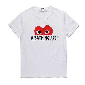 [꼼데] A BATHING APE 페인팅 반팔티셔츠
