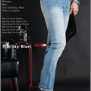 [프라다] 엘라스판 진(Jeans)" -연청 모델: 183cm/ 78kg XL(34) 착용컷