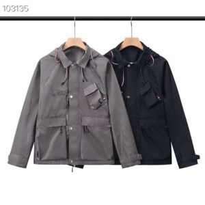 [톰브라운] 닻버튼 사파리 포켓바람막이 Color 그레이 Size 1(95~100).2(100~105)