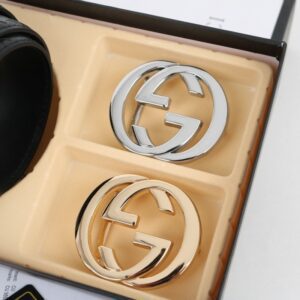 [구찌] 투버클 컷팅 GG유광패턴 벨트 G001 (버클 : 6.0 x 5.0cm)