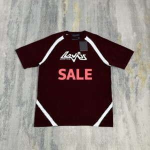 [루이비통] 스포티 인따르시아 지그재그 로고니트 반팔티 - 수입 ​ Color 버건디(플륌레드) ​ Size M , L ​ 미세오차 -,+1~3cm 기장,가슴둘레,어깨,소매