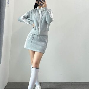 [지포어] 테리 저지 스커트 컬러 ㅡ 그레이 사이즈 ㅡ 55(S). 66(M). 77(L)