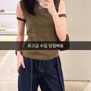 [로에베] 앵그램 자수 반팔