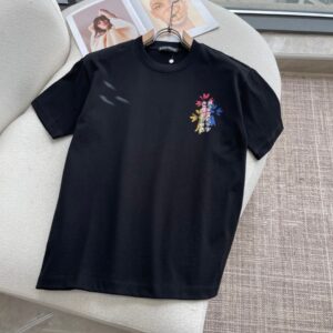 [크롬하츠] 멀티 컬러 크로스 페인팅 티셔츠 color: 블랙