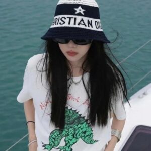 [디올] D 지수 튤립 메시 클로시 버킷햇
