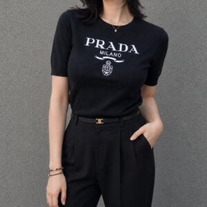 [프라다] 린넨 사파이노 니트 사이즈프리