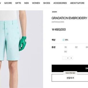 [지포어] 자수 썸머 코튼 숏 팬츠
