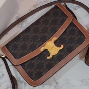 [셀린느] 트리옹프 캔버스 클래식 22 x 15.5 x 6 cm 틴 18.5 x 13.5 x 7 cm 풀*스 구성 클래식 틴