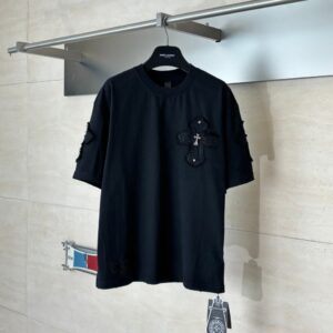 [크롬하츠] 크로스 패치 아플리케 티셔츠 color: 블랙