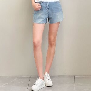 [알렉산더왕] 여성 포켓 엠보 로* 빈티지 숏 데님 팬츠