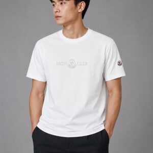 [몽클] 클래식 이니셜 엠보 로* 반팔 티셔츠